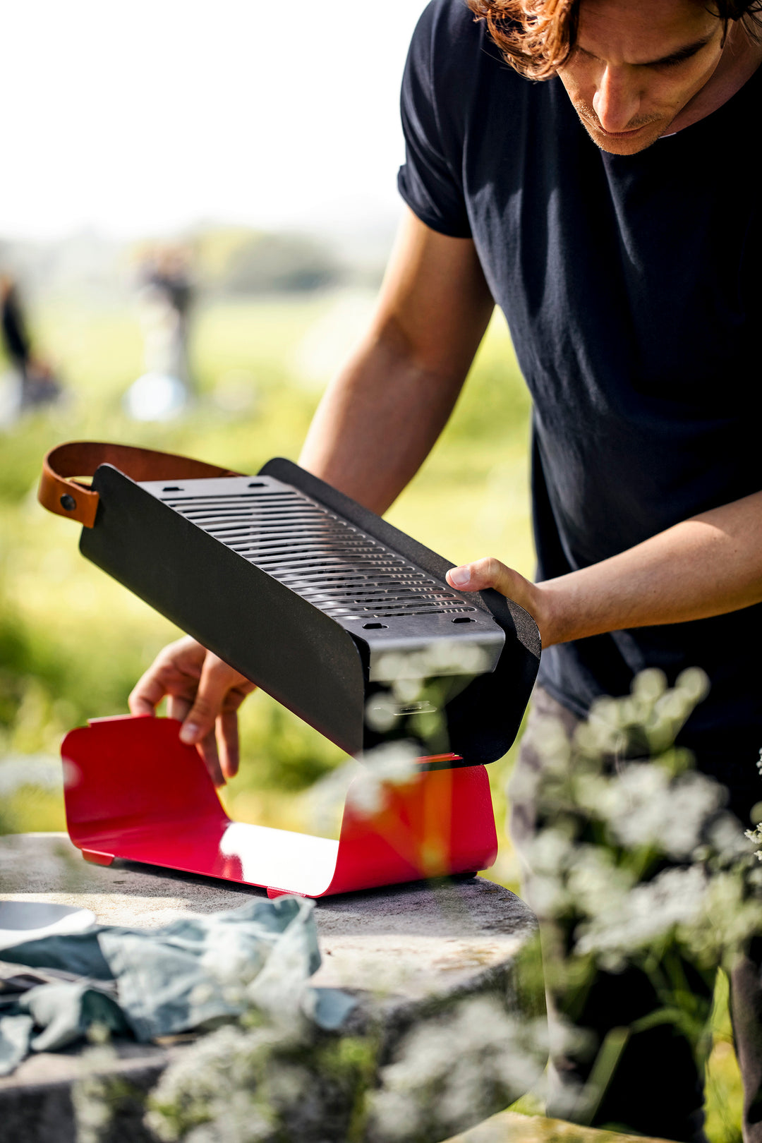 Premium portable grill for outdoor cooking
