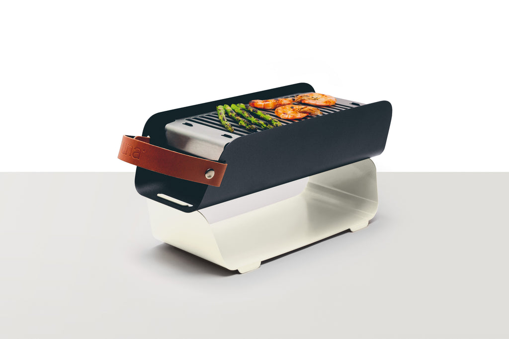 UNA Portable Table-top Charcoal Grill - Cream White – UNA Grill