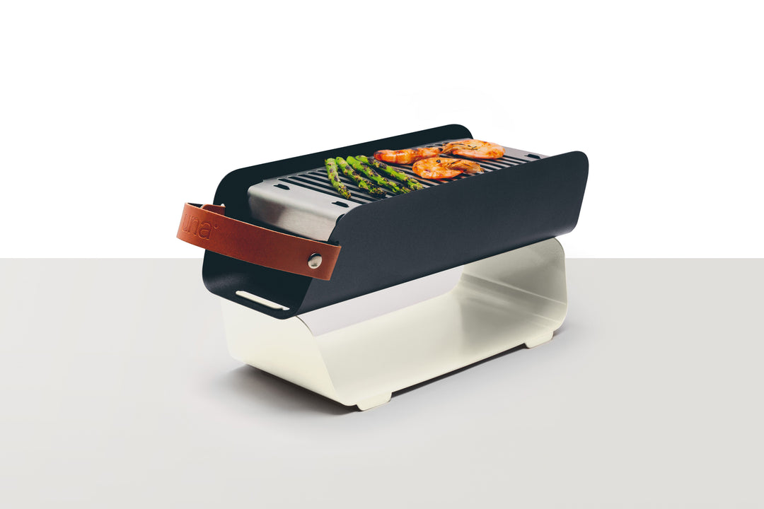 UNA Portable Table-top Charcoal Grill - Cream White – UNA Grill